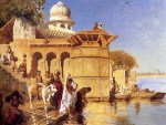 Edwin Lord Weeks, Along the Ghats, Mathura - The Culturium